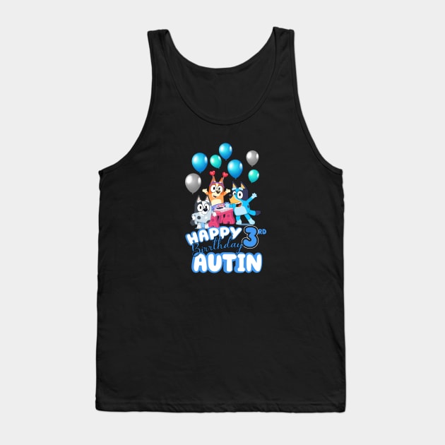 Bluey and Bingo 3nd autin Tank Top by Justine Nolanz